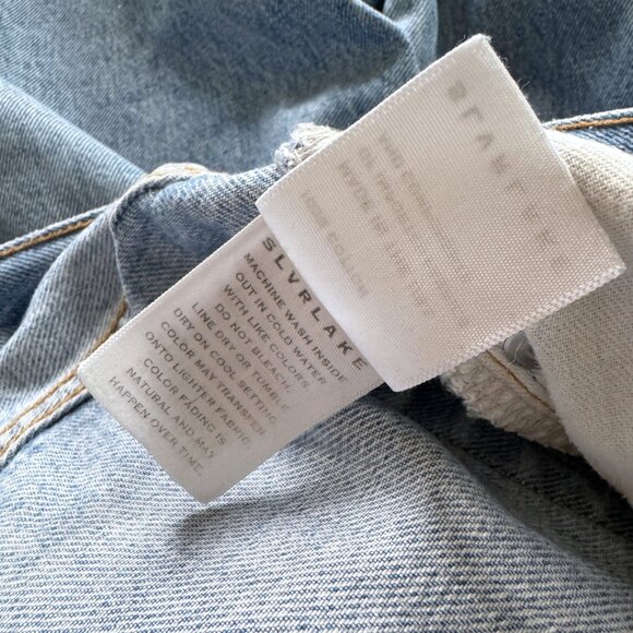 SLVRLAKE London High Rise Straight Ankle Denim Jeans in Sweet Talk | Size 30 - Picture 11 of 12